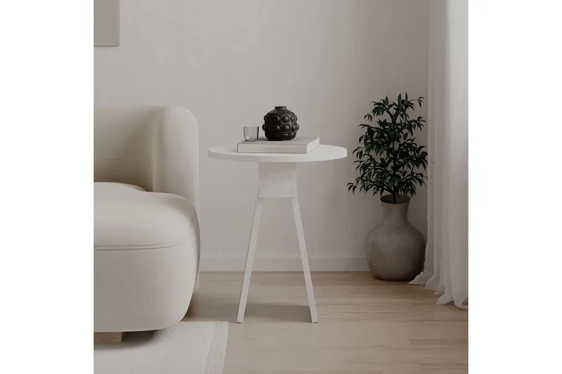 Chen Sidobord 42 cm - Vit - Möbler - Bord & matgrupper - Avlastningsbord - Lampbord