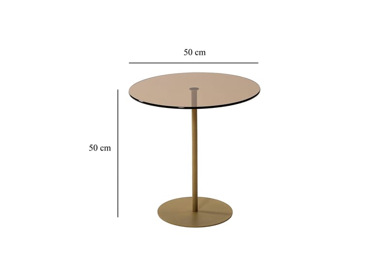 Chill-Out Sidobord 50x50 cm Guld/Brons - Hanah Home - Möbler - Bord & matgrupper - Avlastningsbord - Lampbord