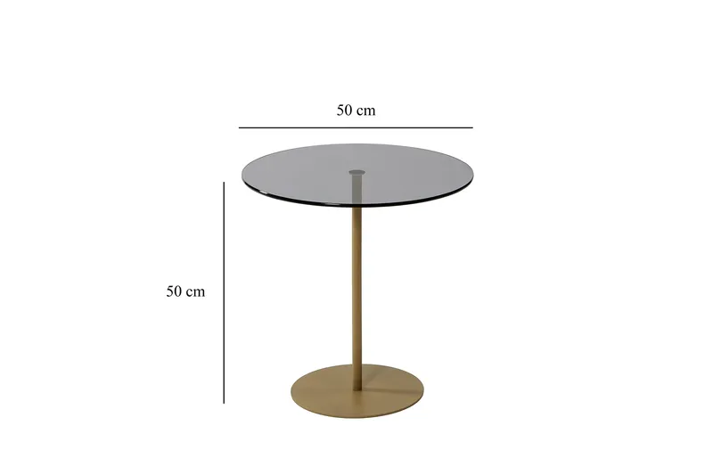 Chill-Out Sidobord 50x50 cm Guld/Mörkgrå - Hanah Home - Möbler - Bord & matgrupper - Avlastningsbord - Lampbord