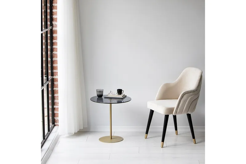 Chill-Out Sidobord 50x50 cm Guld/Mörkgrå - Hanah Home - Möbler - Bord & matgrupper - Avlastningsbord - Lampbord