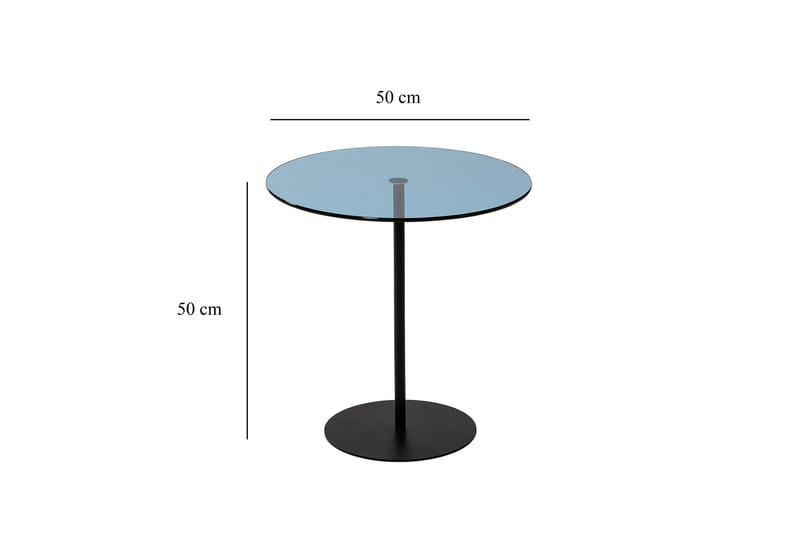 Chill-Out Sidobord 50x50 cm Svart/Blå - Hanah Home - Möbler - Bord & matgrupper - Avlastningsbord - Lampbord