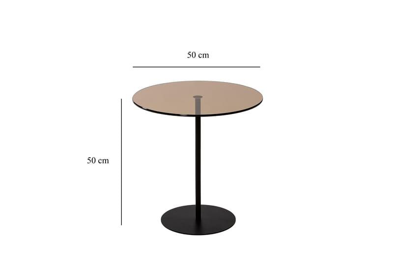 Chill-Out Sidobord 50x50 cm Svart/Brons - Hanah Home - Möbler - Bord & matgrupper - Avlastningsbord - Lampbord