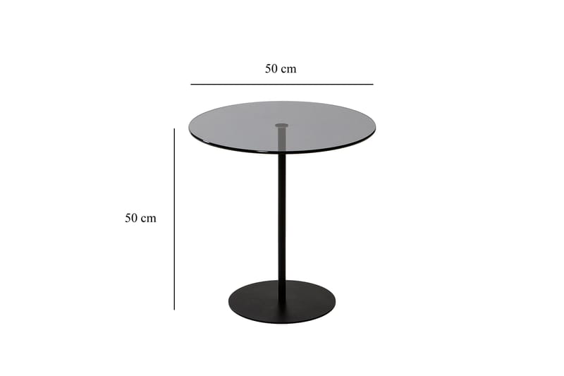 Chill-Out Sidobord 50x50 cm Svart/Mörkgrå - Hanah Home - Möbler - Bord & matgrupper - Avlastningsbord - Lampbord