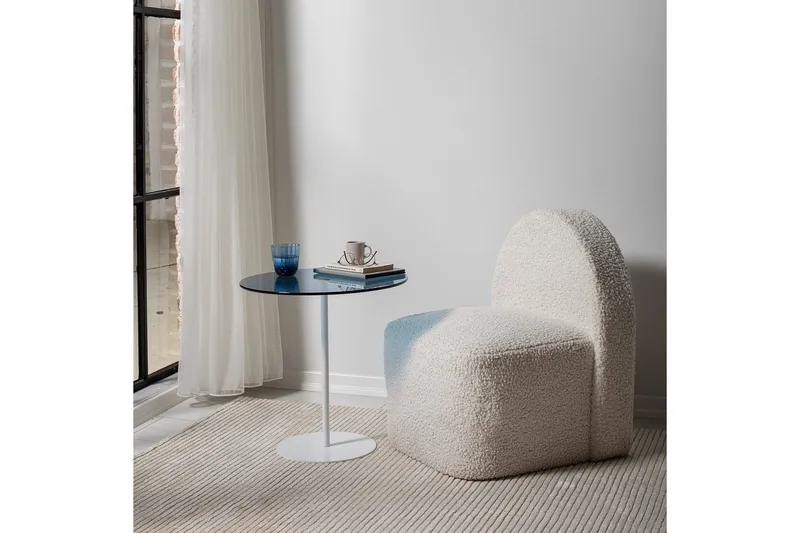 Chill-Out Sidobord 50x50 cm Vit/Blå - Hanah Home - Möbler - Bord & matgrupper - Avlastningsbord - Lampbord