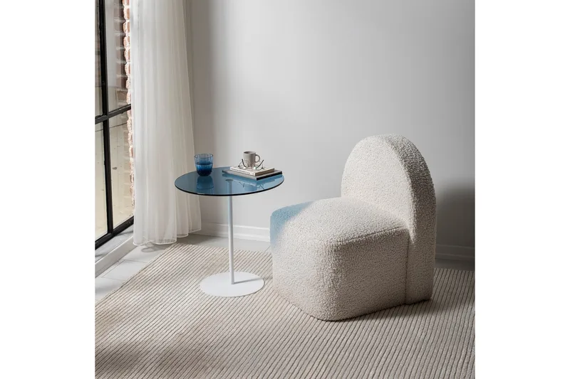 Chill-Out Sidobord 50x50 cm Vit/Blå - Hanah Home - Möbler - Bord & matgrupper - Avlastningsbord - Lampbord