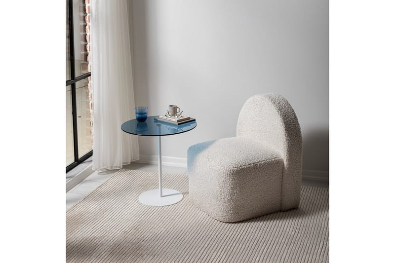 Chill-Out Sidobord 50x50 cm Vit/Blå - Hanah Home - Möbler - Bord & matgrupper - Avlastningsbord - Lampbord