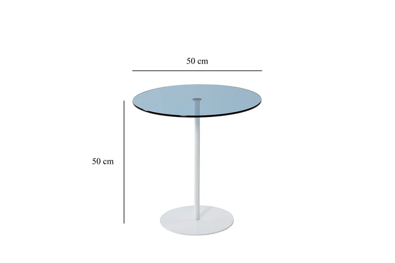Chill-Out Sidobord 50x50 cm Vit/Blå - Hanah Home - Möbler - Bord & matgrupper - Avlastningsbord - Lampbord
