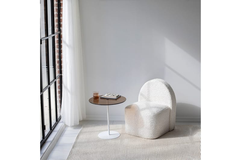 Chill-Out Sidobord 50x50 cm Vit/Brons - Hanah Home - Möbler - Bord & matgrupper - Avlastningsbord - Lampbord