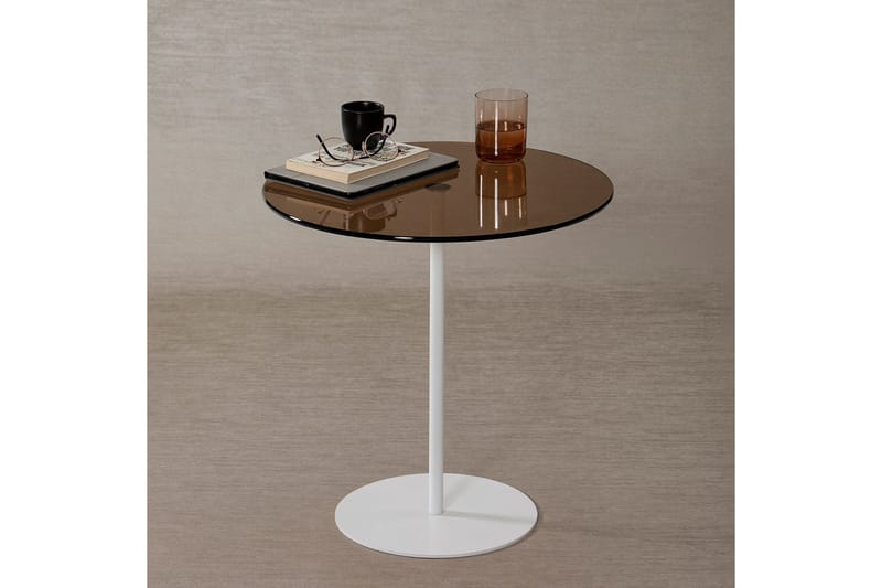 Chill-Out Sidobord 50x50 cm Vit/Brons - Hanah Home - Möbler - Bord & matgrupper - Avlastningsbord - Lampbord