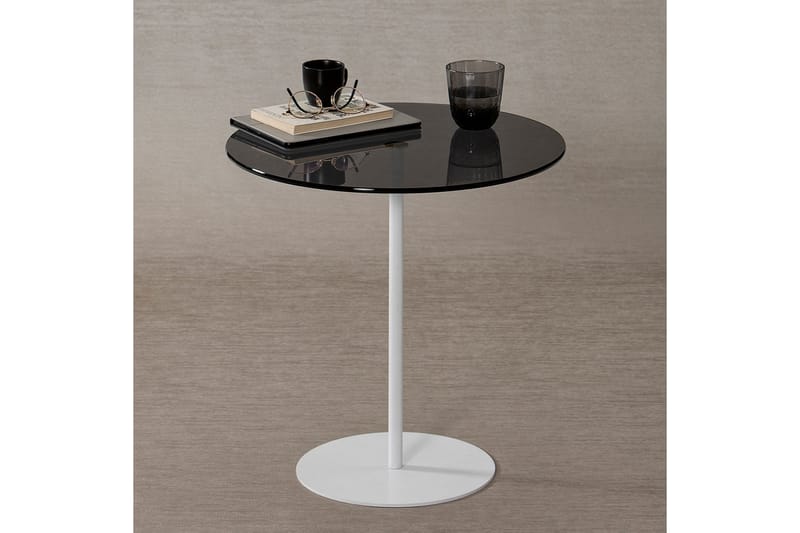 Chill-Out Sidobord 50x50 cm Vit/Mörkgrå - Hanah Home - Möbler - Bord & matgrupper - Avlastningsbord - Lampbord