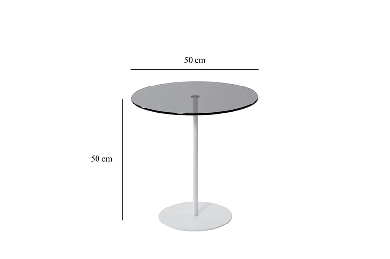 Chill-Out Sidobord 50x50 cm Vit/Mörkgrå - Hanah Home - Möbler - Bord & matgrupper - Avlastningsbord - Lampbord