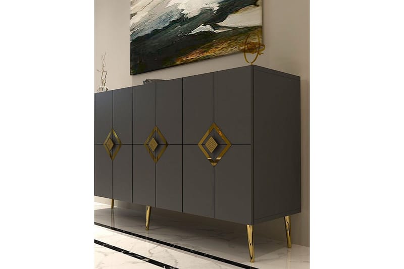 Cleryn Konsollbord 150 cm - Antracit/Guld - Möbler - Bord & matgrupper - Avlastningsbord - Hallbord
