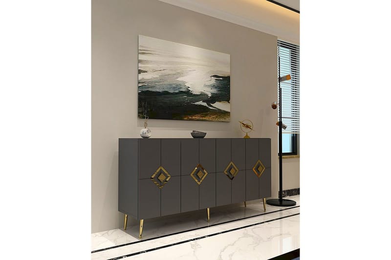 Cleryn Konsollbord 150 cm - Antracit/Guld - Möbler - Bord & matgrupper - Avlastningsbord - Hallbord