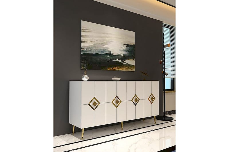 Cleryn Konsollbord 150 cm - Vit/Guld - Möbler - Bord & matgrupper - Avlastningsbord - Hallbord