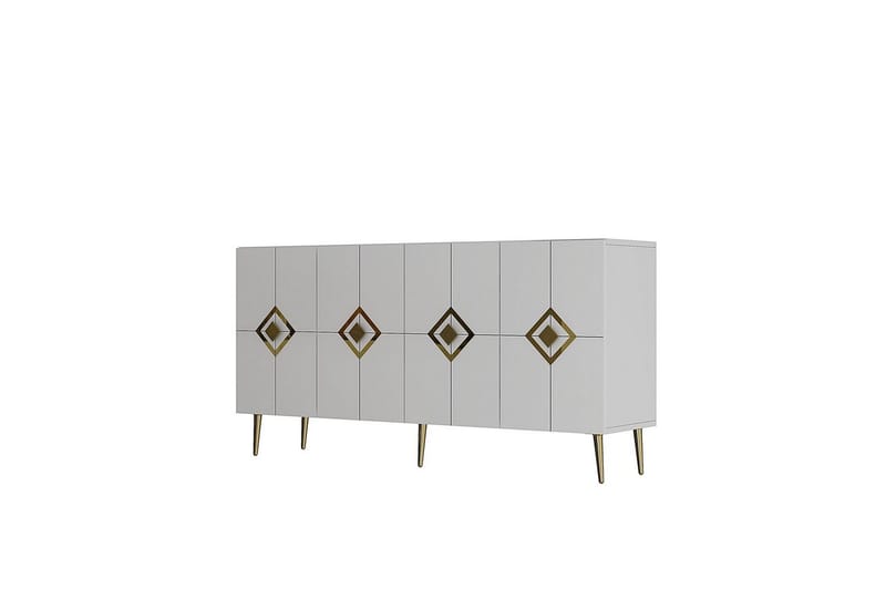 Cleryn Konsollbord 150 cm, Vit/Guld