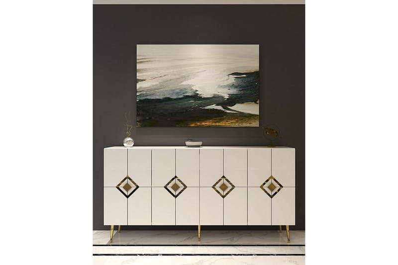 Cleryn Konsollbord 150 cm - Vit/Guld - Möbler - Bord & matgrupper - Avlastningsbord - Hallbord