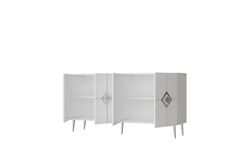 Cleryn Konsollbord 150 cm - Vit/Silver - Möbler - Bord & matgrupper - Avlastningsbord - Hallbord