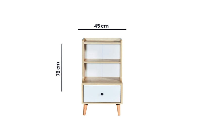 Comfortale Nattduksbord 45 cm - Sand/Vit - Möbler - Bord & matgrupper - Avlastningsbord - Sängbord & nattduksbord