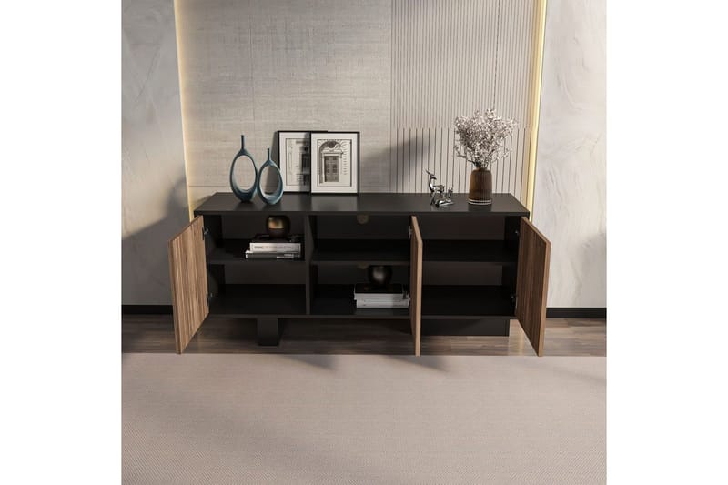 Dargaville Konsollbord 150 cm - Svart/Valnöt - Förvaring - Förvaringsmöbler - Sideboard & skänk