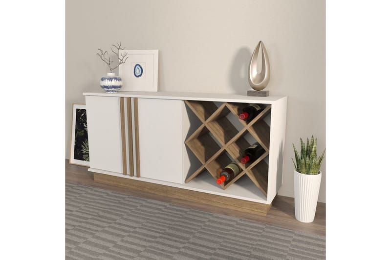 Dasina Konsollbord 148 cm - Vit/Valnöt - Förvaring - Förvaringsmöbler - Sideboard & skänk