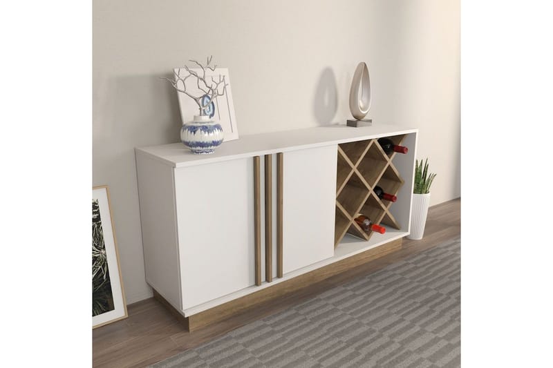 Dasina Konsollbord 148 cm - Vit/Valnöt - Förvaring - Förvaringsmöbler - Sideboard & skänk