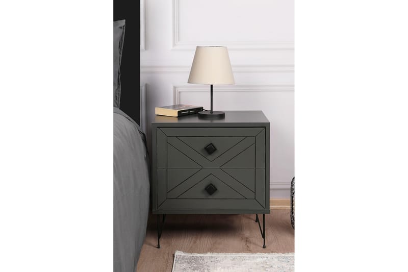 Dasina Sängbord 50 cm - Antracit - Sängbord & nattduksbord