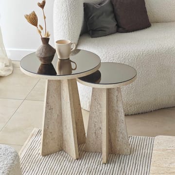 Dasina Sidobord 2 delar 50 cm - Travertin/Brons - Möbler - Bord & matgrupper - Avlastningsbord - Satsbord