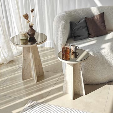 Dasina Sidobord 2 delar 50 cm - Travertin/Brons - Möbler - Bord & matgrupper - Avlastningsbord - Satsbord
