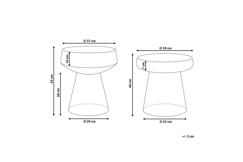 Delainey Satsbord 39 cm - Röd - Möbler - Bord & matgrupper - Avlastningsbord - Satsbord