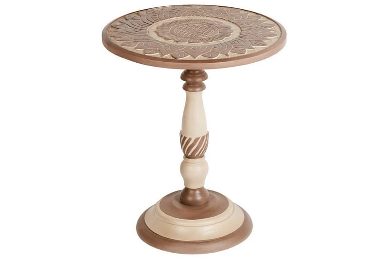 Derren Sidobord 45 cm - Mörkt trä/Beige - Möbler - Bord & matgrupper - Avlastningsbord - Lampbord