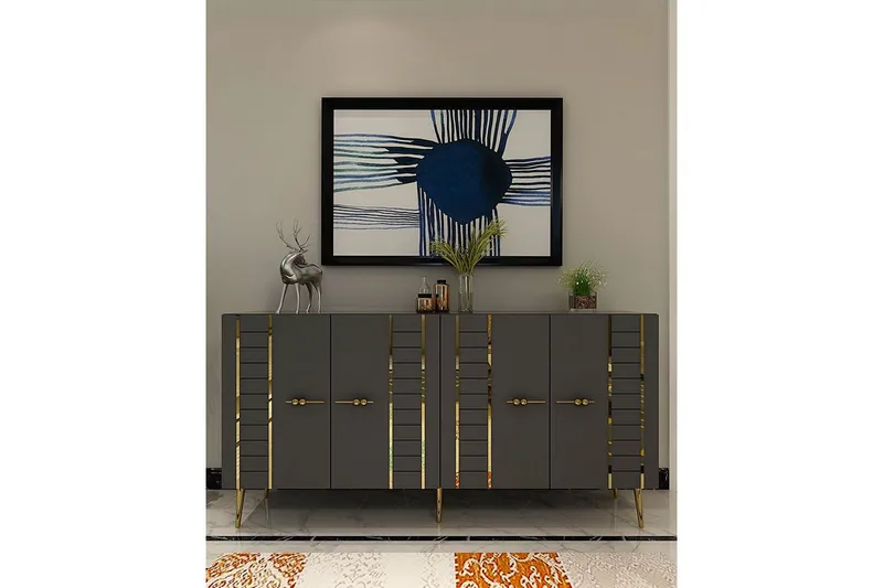 Deylin Konsollbord 150 cm - Antracit/Guld - Möbler - Bord & matgrupper - Avlastningsbord - Hallbord