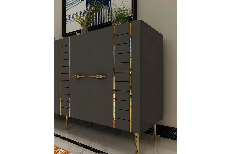 Deylin Konsollbord 150 cm - Antracit/Guld - Möbler - Bord & matgrupper - Avlastningsbord - Hallbord