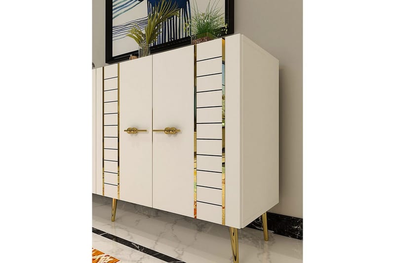 Deylin Konsollbord 150 cm - Vit/Guld - Möbler - Bord & matgrupper - Avlastningsbord - Hallbord