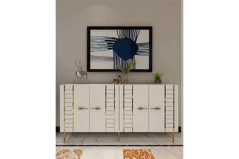 Deylin Konsollbord 150 cm - Vit/Guld - Möbler - Bord & matgrupper - Avlastningsbord - Hallbord