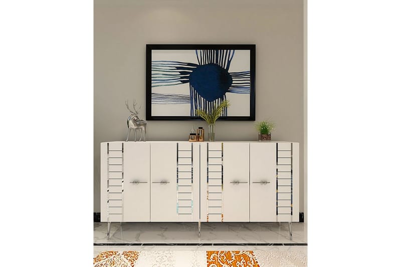 Deylin Konsollbord 150 cm - Vit/Silver - Möbler - Bord & matgrupper - Avlastningsbord - Hallbord