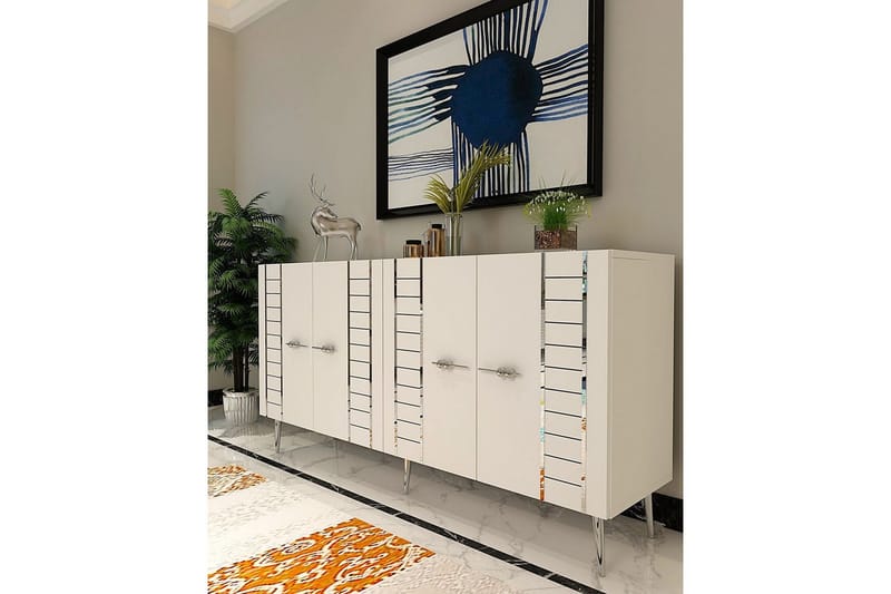 Deylin Konsollbord 150 cm - Vit/Silver - Möbler - Bord & matgrupper - Avlastningsbord - Hallbord