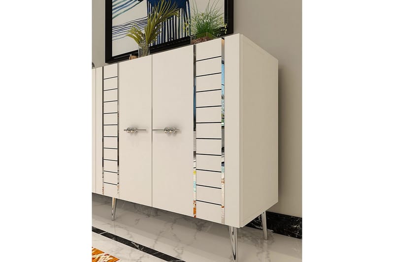 Deylin Konsollbord 150 cm - Vit/Silver - Möbler - Bord & matgrupper - Avlastningsbord - Hallbord