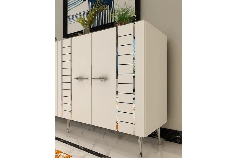 Deylin Konsollbord 150 cm - Vit/Silver - Möbler - Bord & matgrupper - Avlastningsbord - Hallbord