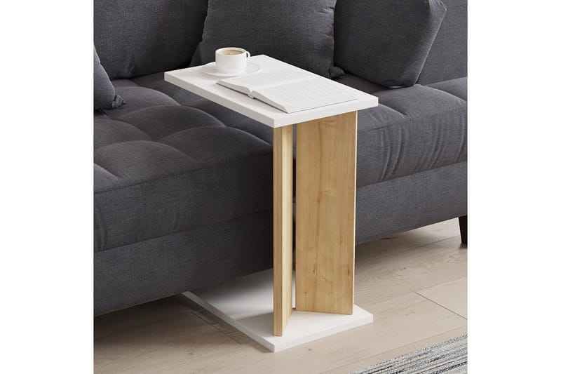 Deyra Sidobord 25 cm - Ek/Vit - Möbler - Bord & matgrupper - Avlastningsbord - Lampbord
