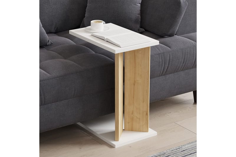 Deyra Sidobord 25 cm - Ek/Vit - Möbler - Bord & matgrupper - Avlastningsbord - Lampbord