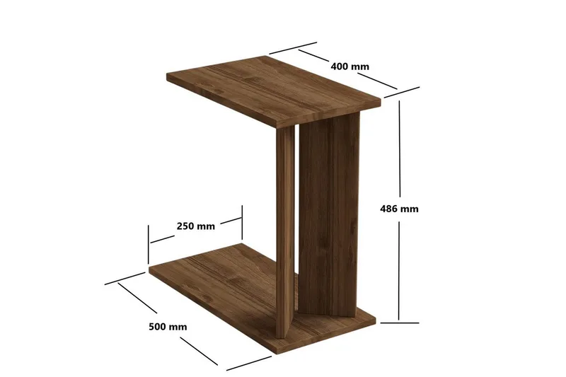 Deyra Sidobord 25 cm - Valnöt - Möbler - Bord & matgrupper - Avlastningsbord - Lampbord