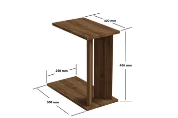 Deyra Sidobord 25 cm - Valnöt - Möbler - Bord & matgrupper - Avlastningsbord - Lampbord