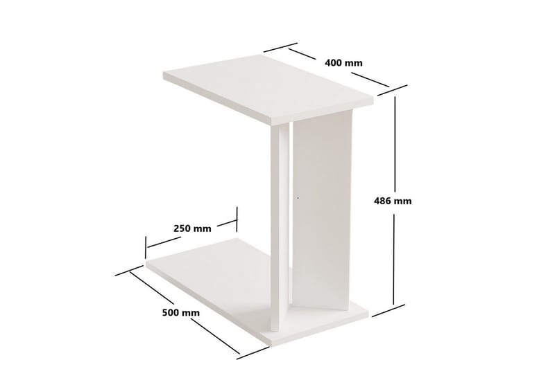 Deyra Sidobord 25 cm - Vit - Möbler - Bord & matgrupper - Avlastningsbord - Lampbord