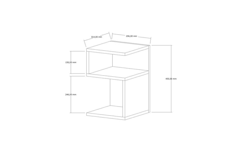 Deyricon Sidobord 29,6 cm - Blå - Möbler - Bord & matgrupper - Avlastningsbord - Lampbord
