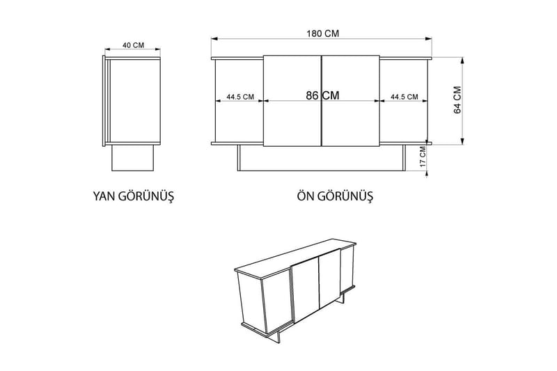 Diannare Konsollbord 180 cm - Brun/Sand - Möbler - Bord & matgrupper - Avlastningsbord - Hallbord
