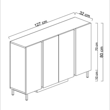 Djarhint Konsolbord 127 cm - Vit - Möbler - Bord & matgrupper - Avlastningsbord - Hallbord