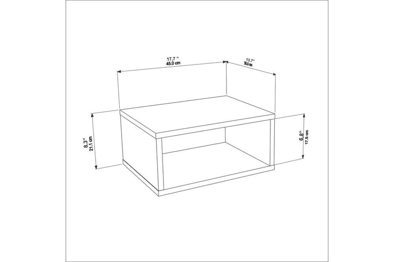 Dora Sängbord 45 cm - Brun - Möbler - Bord & matgrupper - Avlastningsbord - Sängbord & nattduksbord