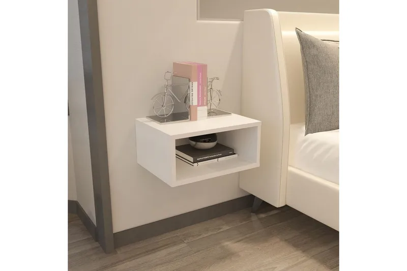 Dora Sängbord 45 cm - Vit - Möbler - Bord & matgrupper - Avlastningsbord - Sängbord & nattduksbord