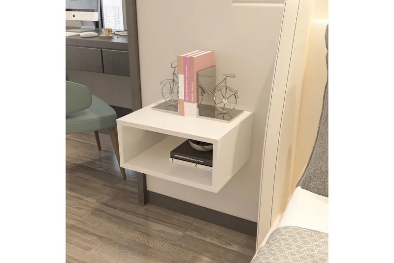 Dora Sängbord 45 cm - Vit - Möbler - Bord & matgrupper - Avlastningsbord - Sängbord & nattduksbord