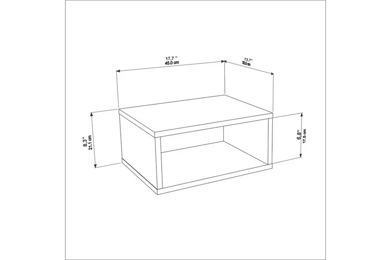 Dora Sängbord 45 cm - Vit - Möbler - Bord & matgrupper - Avlastningsbord - Sängbord & nattduksbord